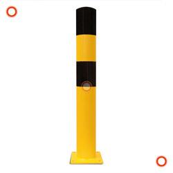 Rammschutz-Poller_schwarz-gelb_Typ_S_zum_Aufduebeln_3_199_19_943 Rammschutz-Poller Stahl XL zum Einbetonieren schwarz-gelb Höhe 1200 mm über Flur TÜV-geprüft
