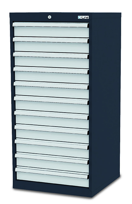 CL6H120110_Simplaflex Schubladenschrank 600x575x1220 mm,11 Schubladen, anthrazit