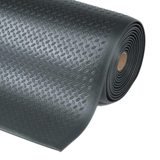 Diamond -Tred, Anti-Fatigue Rolle 1220 mm x 18,3 Meter, Anti-Ermüdungsmatte, Tränenblechoptik, black