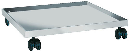 04_105_50_B_H_02 Rolluntersatz für Flügeltürschrank Typ 105 500x500x150 mm, 4 Lenkrollen Ø 50 mm, 2 x Feststeller