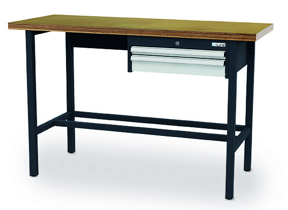 CL1560AT01_simplaflex Arbeitstisch 1500x600x960 mm, 2 Schubladen, feststehend, 200 kg Tragkraft