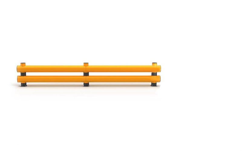 Rammschutz-Barriere Doppelplanke Länge 4,0 Meter Rack-Mammut® zum Aufdübeln Signalfarbe gelb aus HDPE Rammschutz-Barriere Doppelplanke Länge 4,0 Meter Rack-Mammut® zum Aufdübeln Signalfarbe gelb aus HDPE