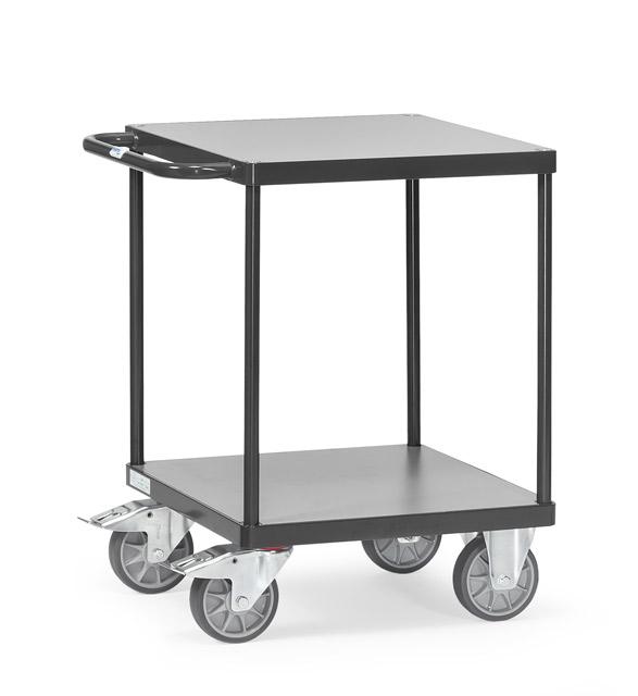 Schwerer Tisch- und Montagewagen, anthrazit, 500 kg Tragkraft, 600x600 mm