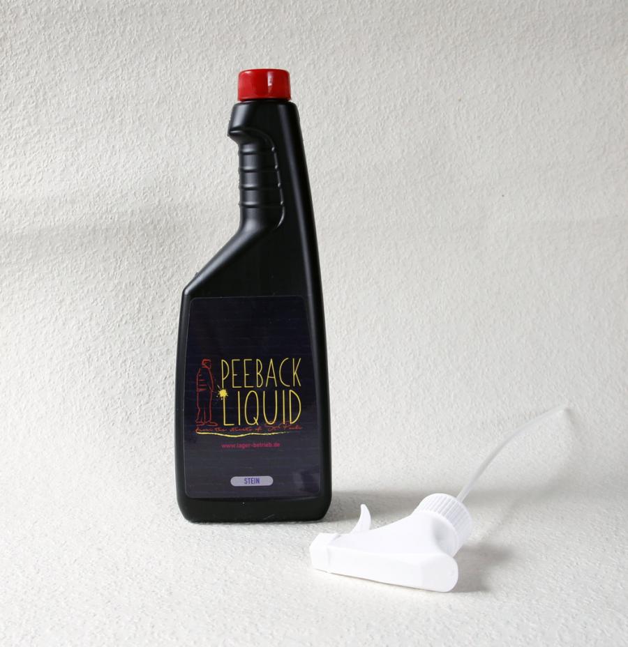 Pee_Back_Liquid_Spray_Stein_600_ml_Urin-_Wasser-_Regen_abweisender_Schutz_AntiPinkelSpray_11005 AntiPinkelSpray PeeBack Liquid (Spray) Stein 600 ml Urin-, Wasser-, Regen abweisender Schutz