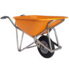 Schubkarre PROFIMAX aus Aluminium mit Kunststoffmulde, Tragkraft 250 kg, 90 ltr., Luftreifen