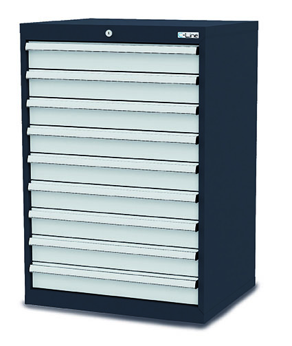 CL7H100900_Simplaflex Schubladenschrank 700x575x1020 mm, 9 Schubladen, anthrazit