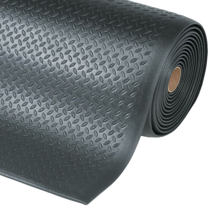 419_03_zoom_square Arbeitsplatzmatte Diamond Sof-Tred 600 mm x lfd. Meter schwarz, Rollenware im Zuschnitt