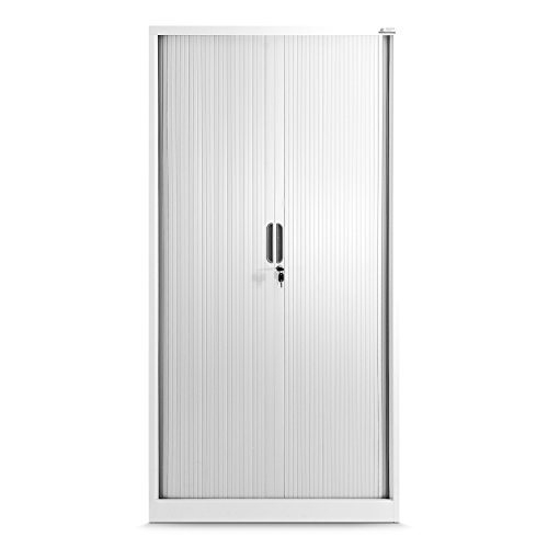 Rolladenschrank-geschlossen Rollladenschrank Höhe 1800 mm Breite 1000 mm, 4,5 Ordnerhöhen, 1800x1000x400 mm, lichtgrau