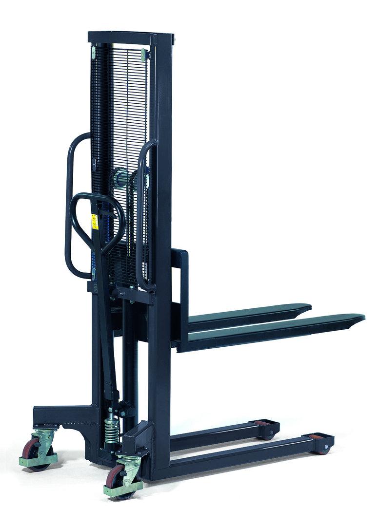 Hydraulik-Stapler_1000_kg_Tragkraft_1150_mm_Gabeln_feststehend_6856 Hydraulik-Stapler 1000 kg Tragkraft, 1150 mm Gabeln feststehend, Hubbereich 88-1500 mm