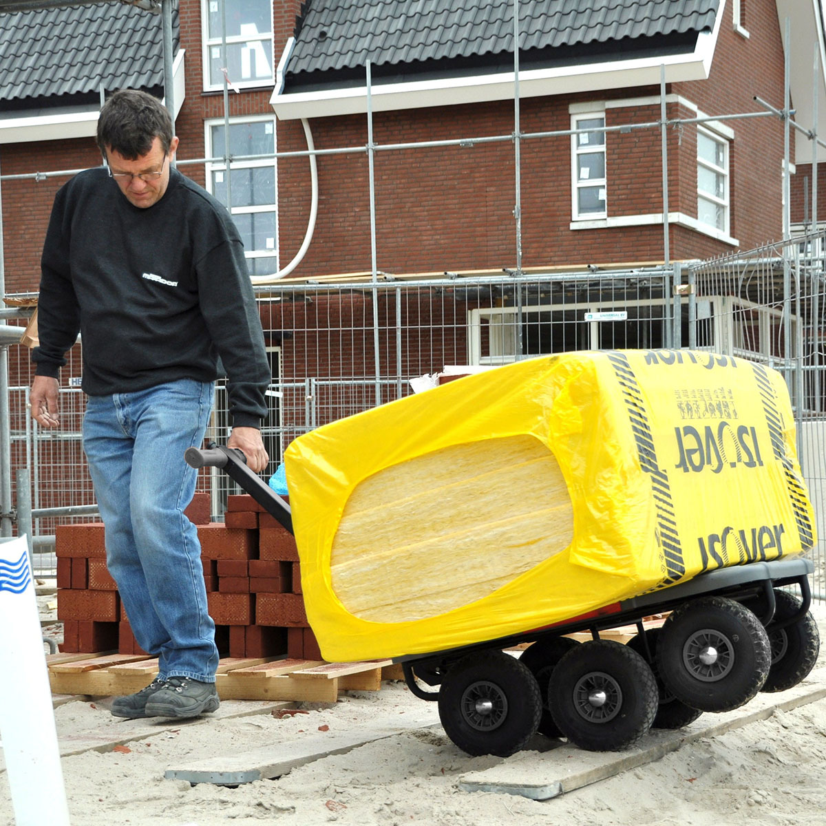 Bau-Gelände-Handwagen SUPERHOUND, 985x640 mm Ladefläche, 250 kg Tragkraft 6 Lufträder Bau-Gelände-Handwagen SUPERHOUND, 985x640 mm Ladefläche, 250 kg Tragkraft 6 Lufträder