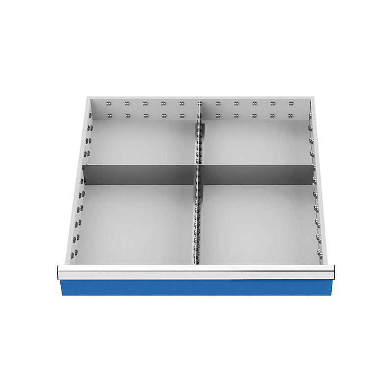 137A_B_H_01 Metalleinteilung für Schubladen Nutzmaß 600x600 mm Front-Höhe 200 mm-
