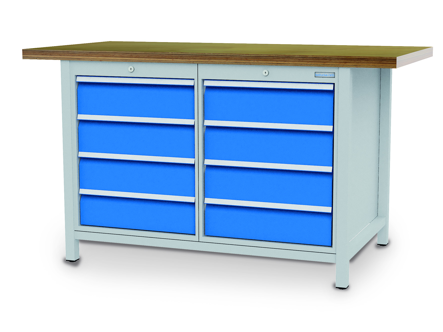 03_14_08_B-H Kastenwerkbank 1500x750x859 mm, 8 Schubladen, 1000 kg Tragkraft