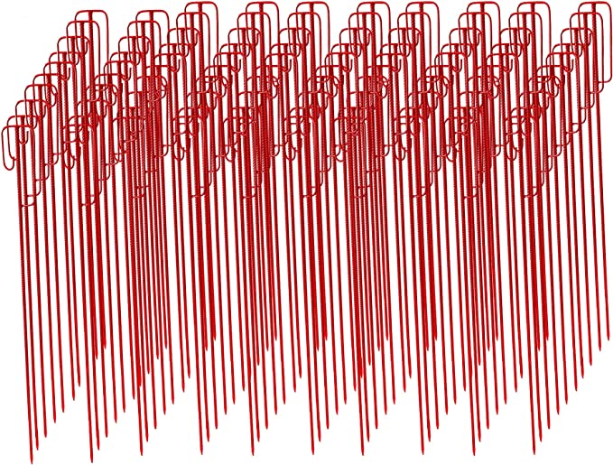 100-Absperrpfosten_ Absperrband-Halter100 Stück Höhe 1250 mm, Glattstahl rot, VE = 100 Stück