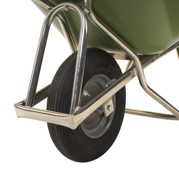Schubkarre PROFIMAX aus Aluminium mit Kunststoffmulde, Tragkraft 250 kg, 90 ltr., Luftreifen