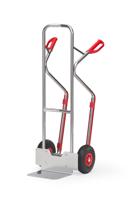 A1330L Alukarren Getränkekarren, Luftreifen, 200 kg Tragkraft, 320x250 mm Schaufel, Höhe 1300 mm
