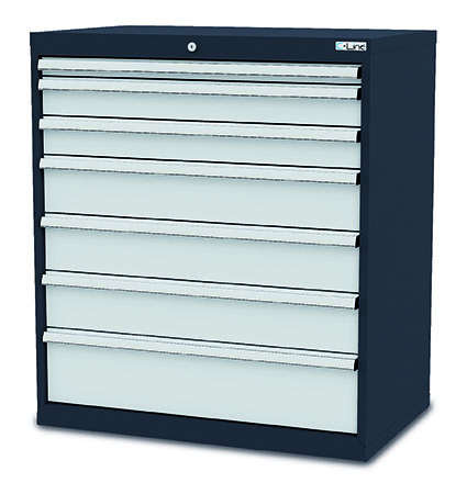 CL9H101231_Simplaflex Schubladenschrank 900x575x1020 mm, 7 Schubladen, anthrazit, 72 Std. Lieferung