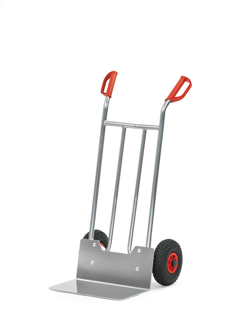 A1116L Alukarren Luftreifen, 150 kg Tragkraft, 480x300 mm breite Schaufel, Höhe 1150 mm, gebogen