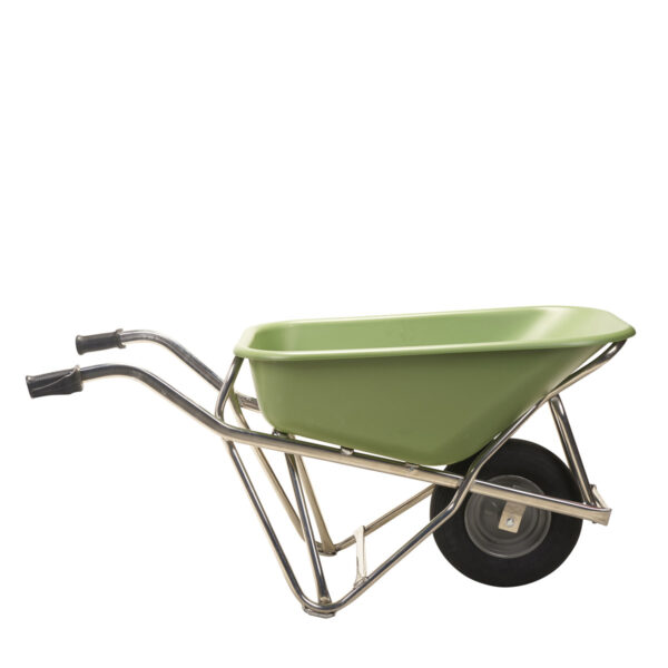Schubkarre PROFIMAX aus Aluminium mit Kunststoffmulde, Tragkraft 250 kg, 90 ltr., Luftreifen