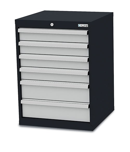 cl6h080420 Schubladenschrank 600x575x820 mm, 5 Schubladen, anthrazit