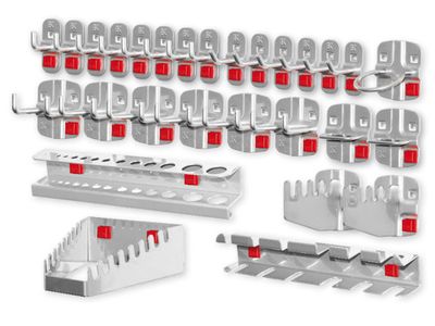 Hakensortiment für Lochplatten, 28-teilig