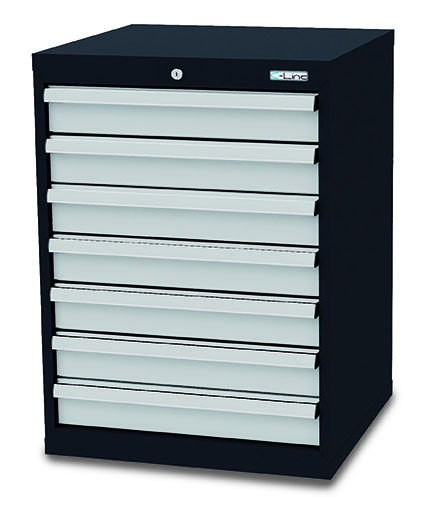 CL6H080700_Simplaflex Schubladenschrank 600x575x820 mm, 7 Schubladen, anthrazit