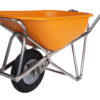 Schubkarre PROFIMAX aus Aluminium mit Kunststoffmulde, Tragkraft 250 kg, 90 ltr., Luftreifen