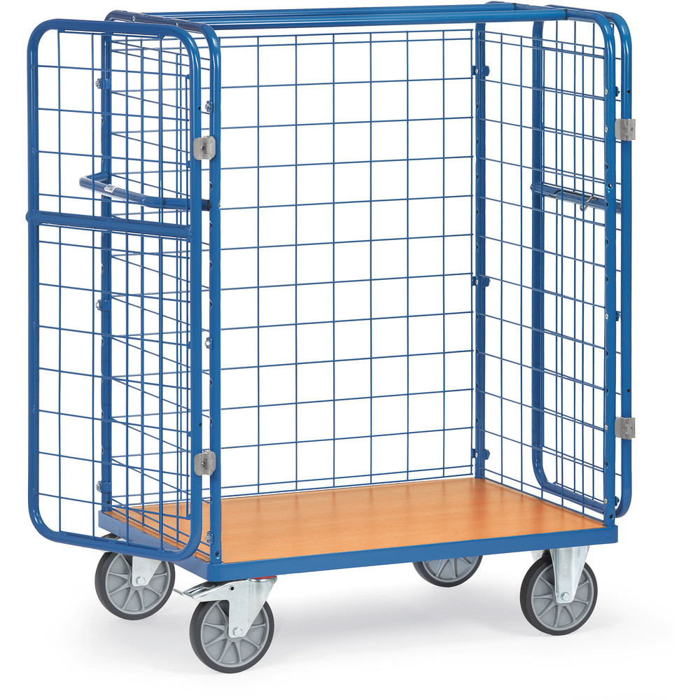 Paketwagen mit Dach + Türen 1800x1000x700 mm aus Drahtgitterwänden 600 kg Tragkraft Paketwagen mit Dach + Türen 1800x1000x700 mm aus Drahtgitterwänden 600 kg Tragkraft