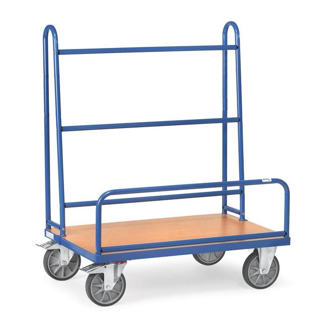 Plattenwagen_einseitig_breite_710_mm_600_kg_Tragkraft_4412 Plattenwagen einseitig, 1070x435 mm, 600 kg Tragkraft, feststehende Bügel