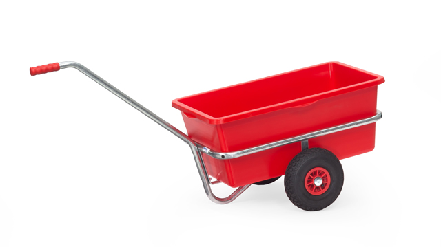 6101 Leichter Handwagen 700x400 mm, verzinkt, 200 kg Tragkraft, mit Kunststoffmulde