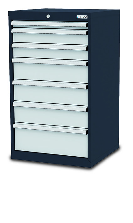 CL6H101231_Simplaflex Schubladenschrank 600x575x1020 mm, 7 Schubladen, anthrazit