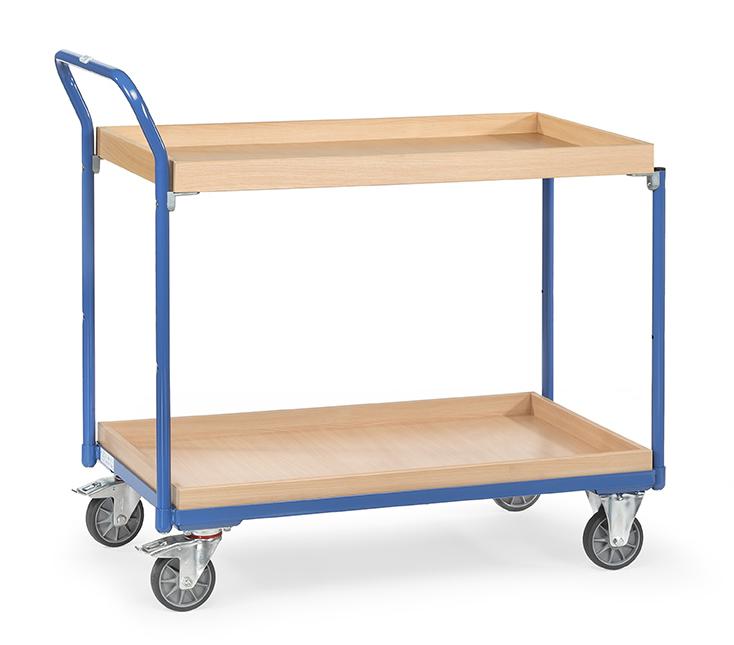 Leichter_Tisch-_und_Werkstattwagen_300_kg_Tragkraft_850x500_mm_2_x_Abrollkanten_3760 Leichter Tisch- und Werkstattwagen, 850x500 mm, 300 kg Tragkraft, , 2 x Abrollkanten