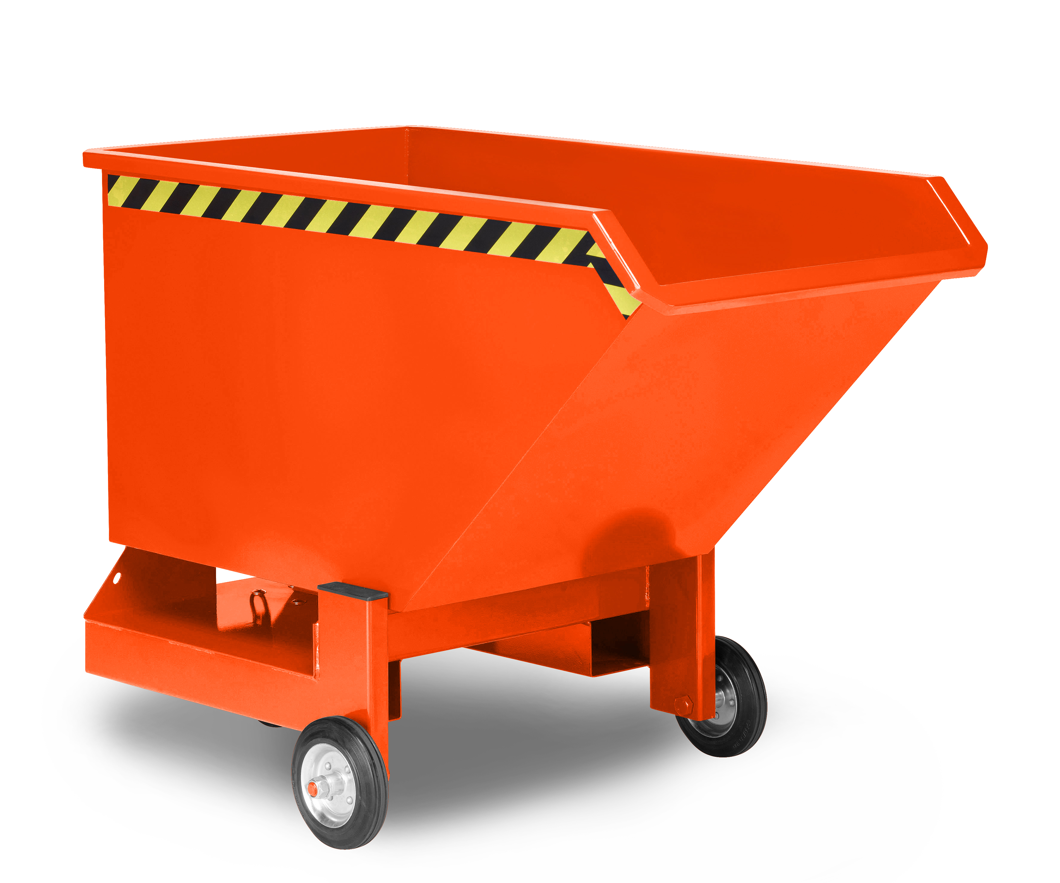 Kastenwagen-RKW-RAL-2004-Solo5n3a31NXqWrls Stapler-Kippbehälter RKW 0,40 m³ Inhalt, 600 kg Tragkraft, mit Rollen, RAL 2004 orange