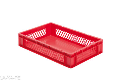 TK600/120-1 Stapelkästen Höhe 120 mm, Wände durchbrochen und Boden geschlossen, 2 Stück , 5 Farben zur Auswahl TK600/120-1 Stapelkästen Höhe 120 mm, Wände durchbrochen und Boden geschlossen, 2 Stück , 5 Farben zur Auswahl