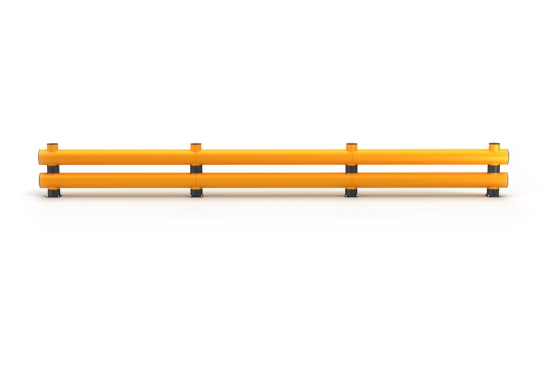 Rammschutz-Barriere Doppelplanke Länge 10,0 Meter Rack-Mammut® zum Aufdübeln Signalfarbe gelb aus HDPE Rammschutz-Barriere Doppelplanke Länge 10,0 Meter Rack-Mammut® zum Aufdübeln Signalfarbe gelb aus HDPE
