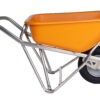 Schubkarre PROFIMAX aus Aluminium mit Kunststoffmulde, Tragkraft 250 kg, 90 ltr., Luftreifen