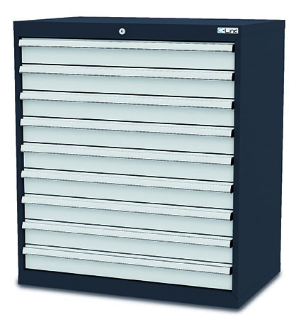 CL9H100900_Simplaflex Schubladenschrank 900x575x1020 mm, 9 Schubladen, anthrazit, 72 Std. Lieferung