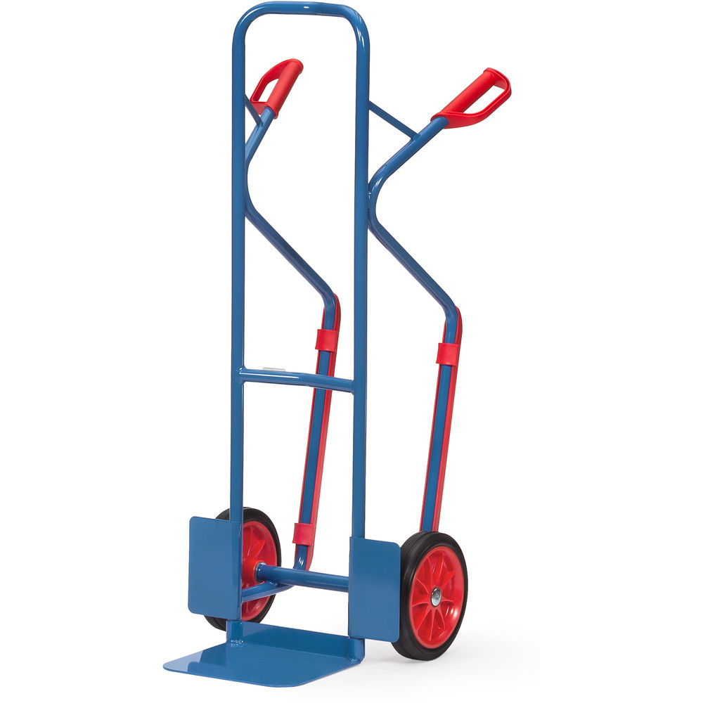 Getränkekarren Vollgummi, 300 kg Tragkraft, 320x250 mm Schaufel, Höhe 1300 mm, mit Gleitkufen