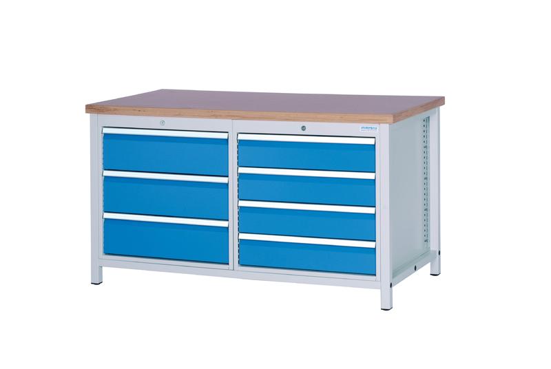 Kastenwerkbank_1500x750x859_mm_1000_kg_Tragkraft_03_15_34VA Kastenwerkbank 1500x750x859 mm, mit 7 Schubladen, 1000 kg Tragkraft - Bestseller -
