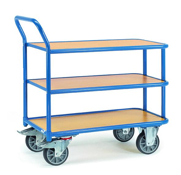 Tischwagen_400_kg_Tragkraft_850x500_mm_2610 Tischwagen 400 kg Tragkraft, 3 Etagen, 850x500 mm