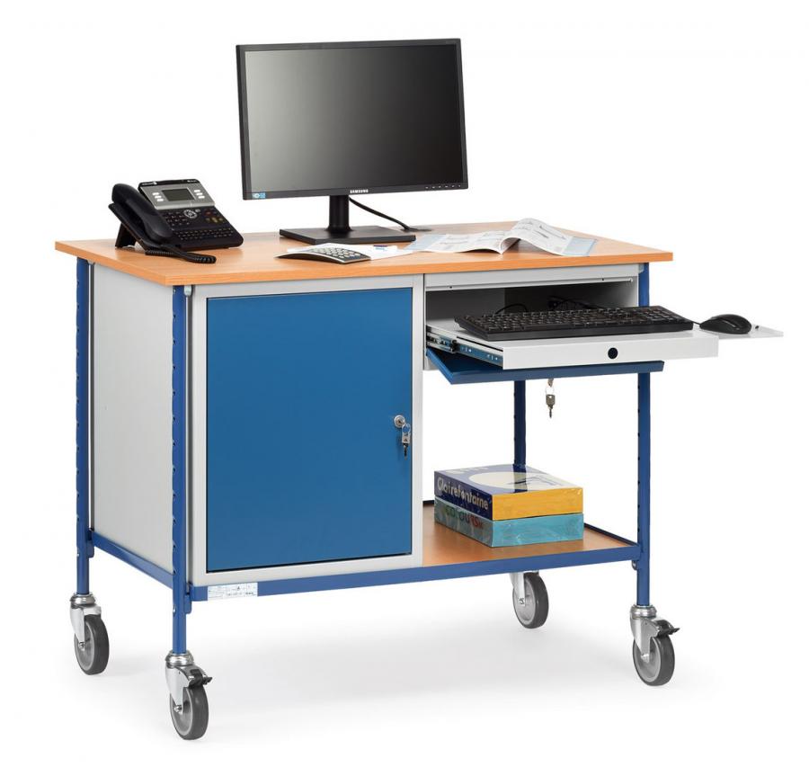 Rolltische_mit_Arbeitsplatten_150_kg_Tragkraft_1120x650_mm_5866 Rolltisch mit Arbeitsplatten 150 kg Tragkraft, 1120x650 mm