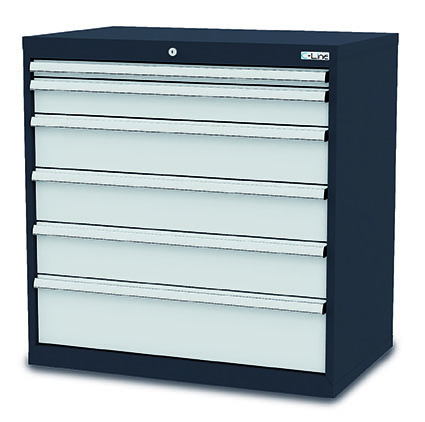 CL9H091131_Simplaflex Schubladenschrank 900x575x920 mm, 6 Schubladen, anthrazit