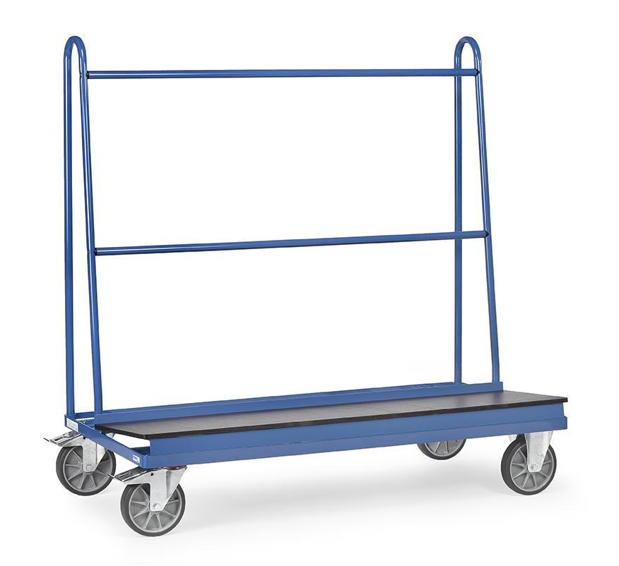 Plattenwagen_Plattenstaender_fahrbar_500_kg_Tragkraft_4445 Plattenwagen 1500x400 mm, 500 kg Tragkraft, rutschsichere Siebdruckplatte, wasserfest