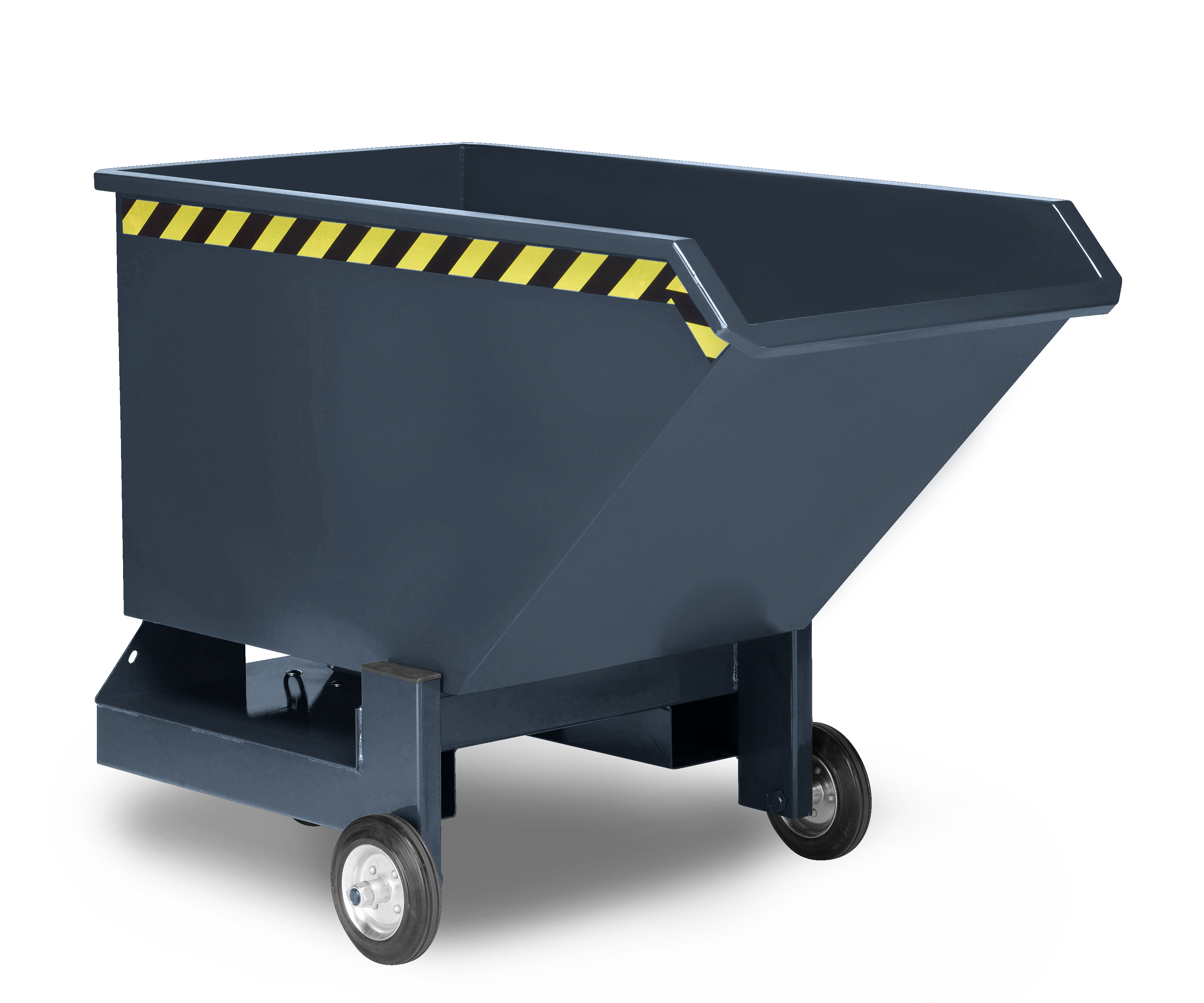 Kastenwagen-RKW-RAL-7016-Solo Stapler-Kippbehälter RKW 0,25 m³ Inhalt, 600 kg Tragkraft, mit Rollen, RAL 7016 anthrazit Trend