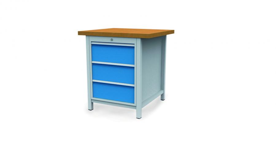 Kastenwerkbank_R_18-24_Breite_810_mm_Hoehe_859_mm_03_055_10V Kastenwerkbank 810/530x750x859 mm, 3 Schubladen, 1000 kg Tragkraft