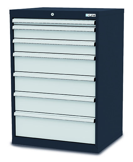 CL7H101231_SimplaflextvdmBt2Eqvlnp Schubladenschrank +  Einteilungs-Sets, 7 Schubladen, 700x575x1020 mm, , anthrazit,