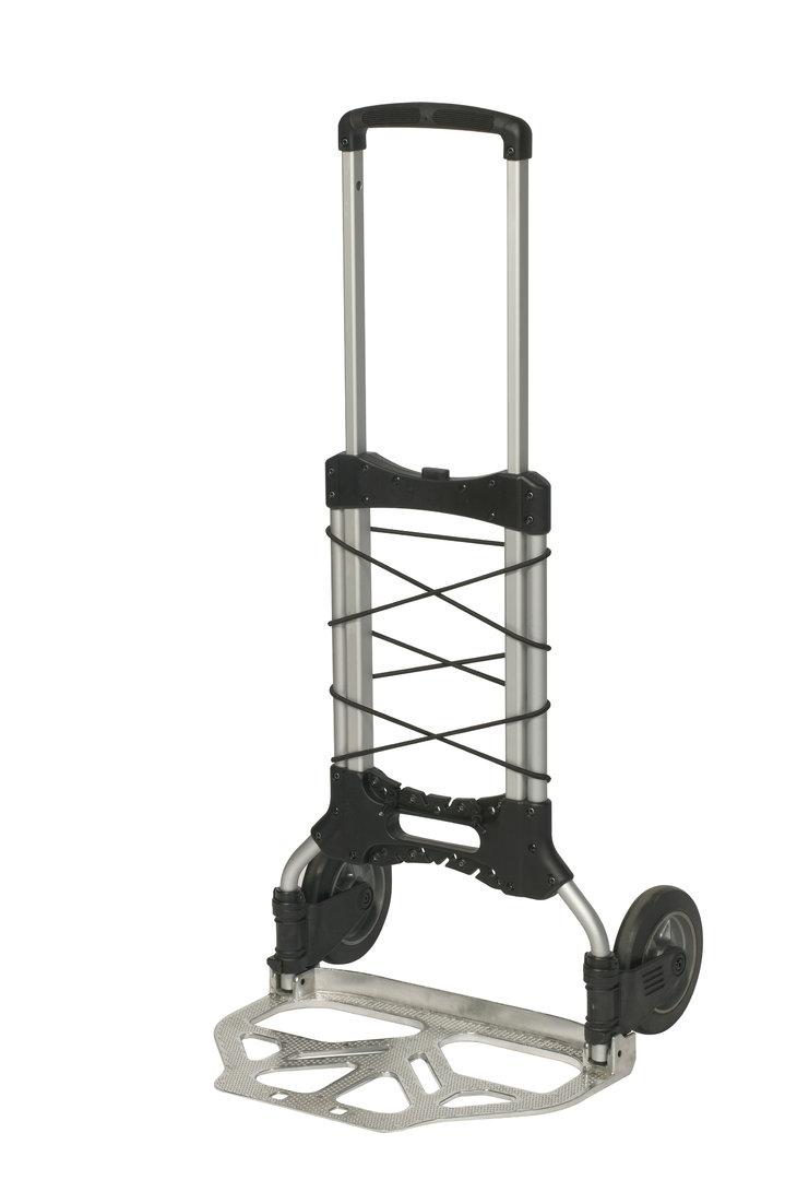 Einfache_Paketkarre_klappbar_125_kg_Tragkraft_11318 Alu-Stapelkarre ausziehbar, klappbare Schaufel 490x320 mm, 125 kg Tragkraft