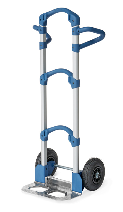 1722_fetra_Kompaktkarre-Wuppi Alu Kompaktkarre WUPPI 200 kg Tragkraft einklappbare Schaufel 425x165 mm Höhe 1250 mm