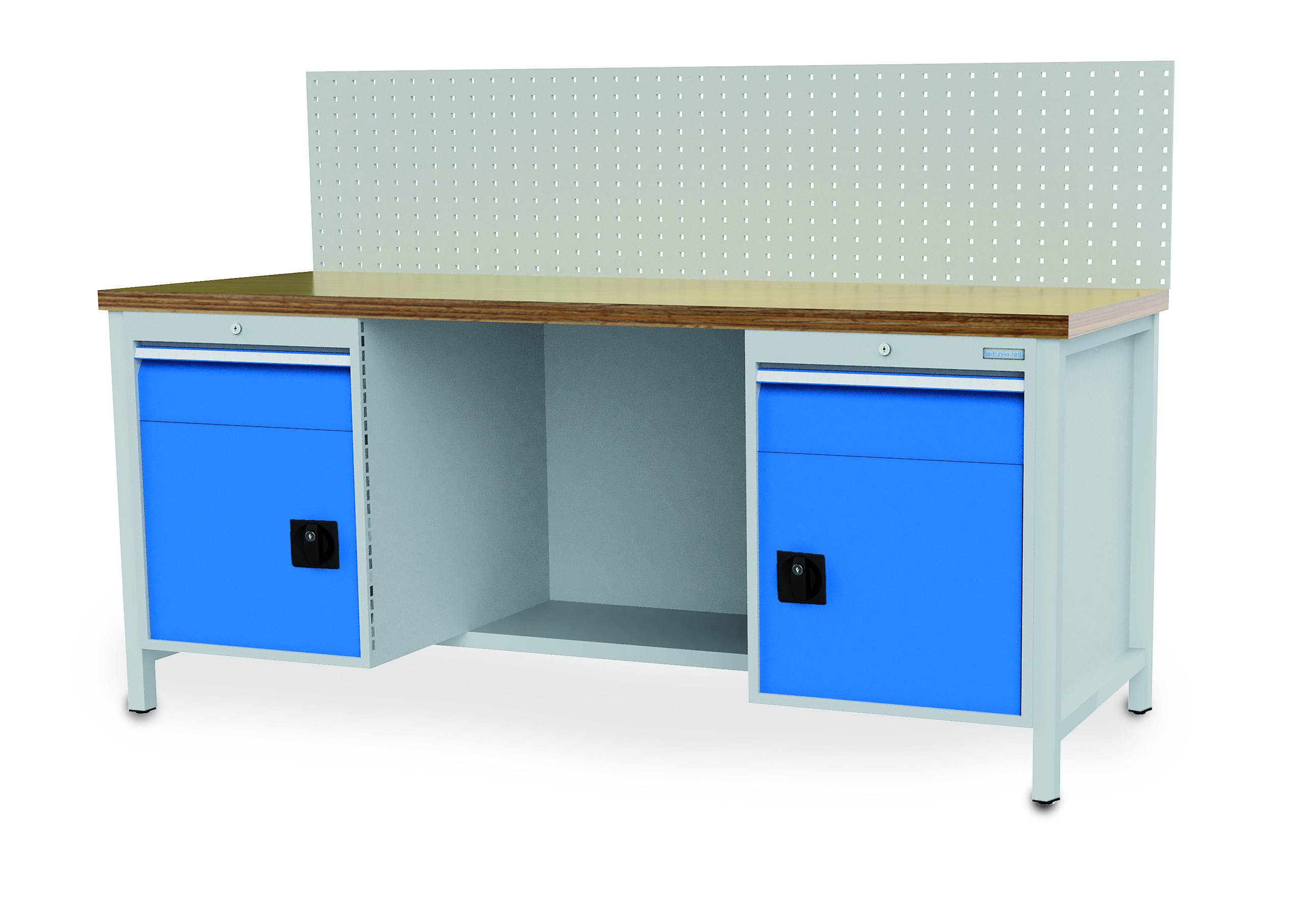 03_19_22VA_B-H Werkbank 2000x750x859 mm, mit Lochwand, 1000 kg Tragkraft