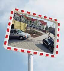 DownloadREG0tWRJpVmww Verkehrsspiegel EUCRYL 600x800 mm eckig, Abstand 10 m, aus Acrylglas, innen und außen