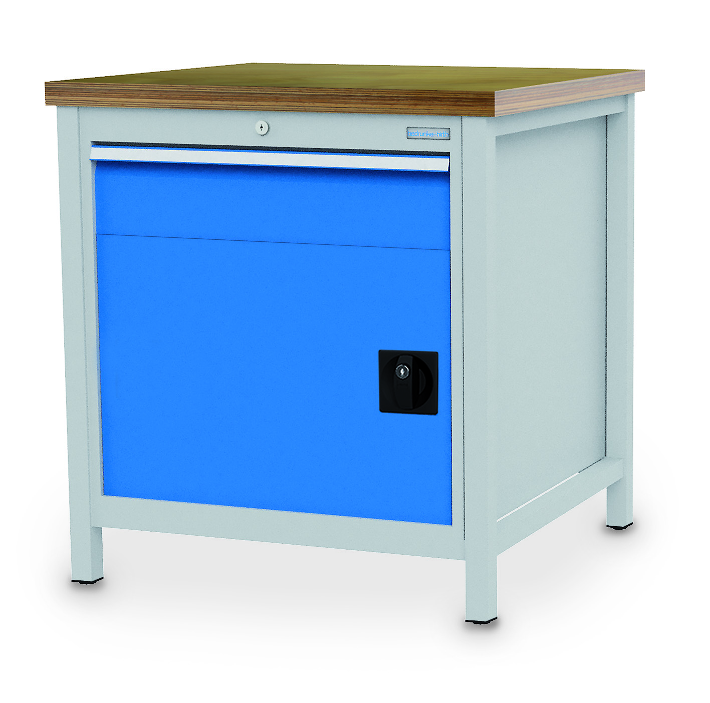 03_075_02VA_B-H Kastenwerkbank 810x750x859 mm,1 Schrank, 1 Schublade, 1000 kg Tragkraft
